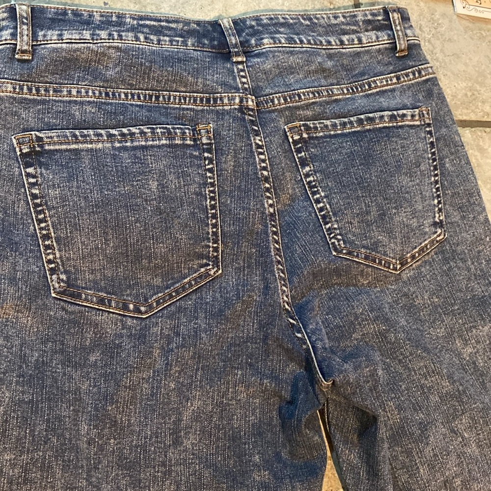 Logo By Lori Goldstein Shadow Patch Cuff Jeans Nw… - image 8